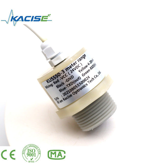 RS485 출력 IP68 방수성 경식 저항성 PTFE 초음파 레벨 센서 KUS550