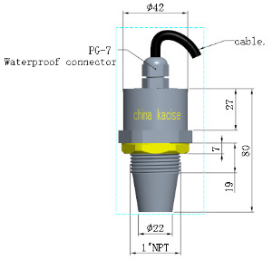5V 연료 관리 RS485 5m를 위한 반대로 도둑질 초음파 연료량 감지기