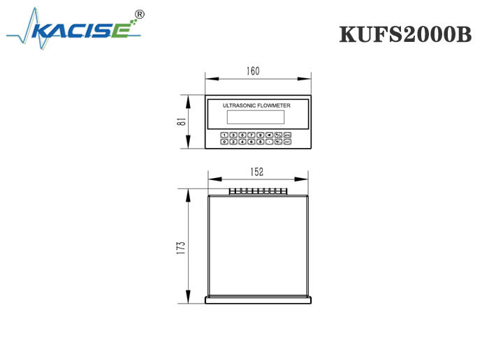 클램프 온 타입 초음파 흐름계 패널 마운트 KUFS2000B 정확도 ≤1%
