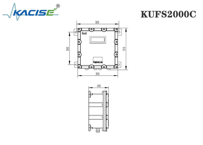 KUFS2000C 방폭 초음파 유량 측정 기구 클램프온 유형
