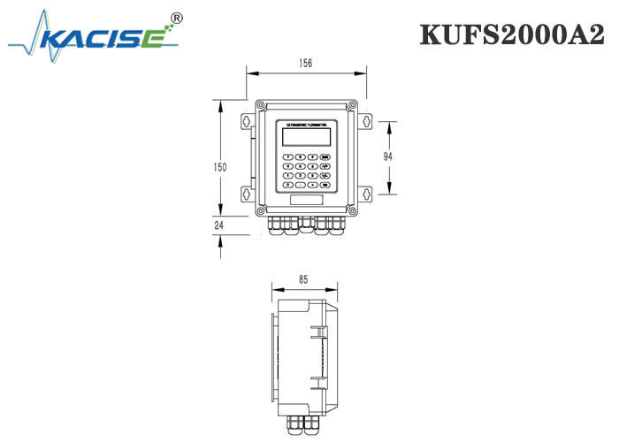 KUFS2000A2 쌍방향 측정 및 RS485 MODBUS 인터페이스와 함께 DN50-DN6000 파이프에 대한 벽에 장착 된 초음파 흐름 미터