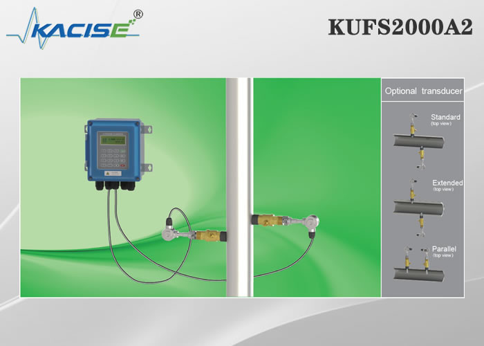 크기 DN50 - DN6000 파이프를 위한 KUFS2000A2 벽걸이용 삽입 초음파 유량 측정 기구