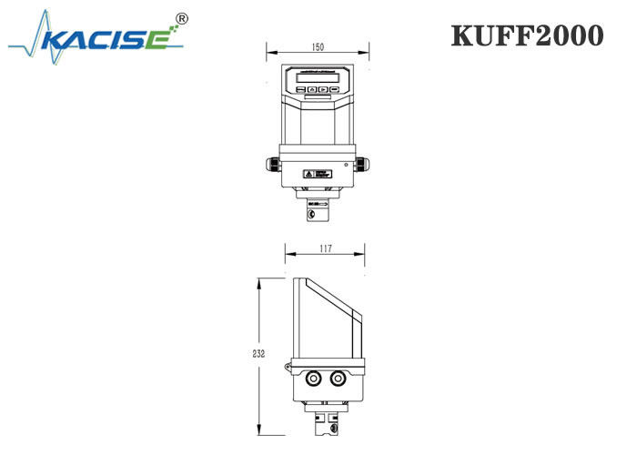 KUFF2000 DN50-DN6000 파이프 크기 및 양방향 측정에 대해 ±1% 정확도의 고정 삽입형 초음파 유량계