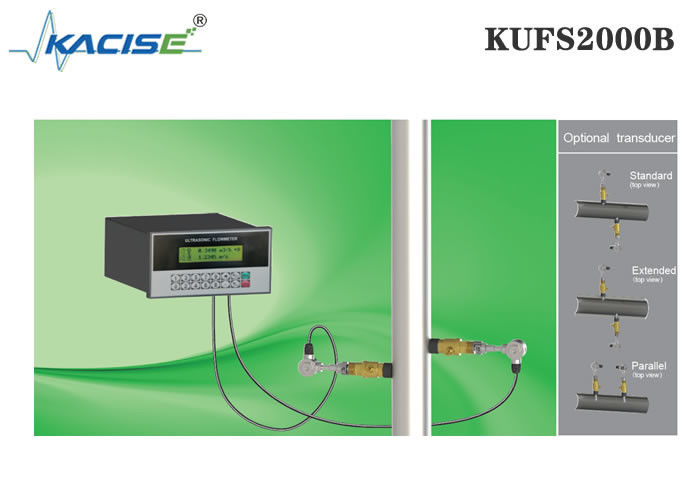 KUFS2000B 패널 마운트 삽입 초음파 흐름 미터 DN50-DN6000 파이프 및 RS485 MODBUS 인터페이스의 ± 1% 정확도