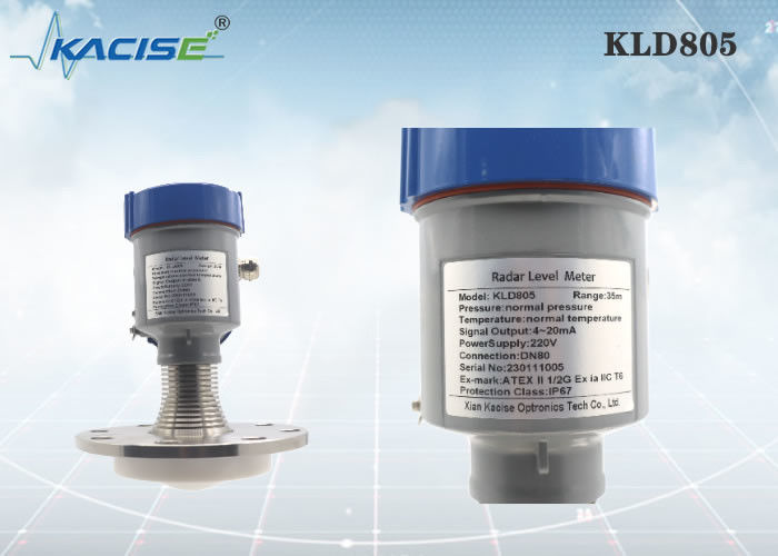 KLD805 PTFE 안테나와 IP67 보호로 80GHz 레이더 레벨 센서 액체 레벨 측정