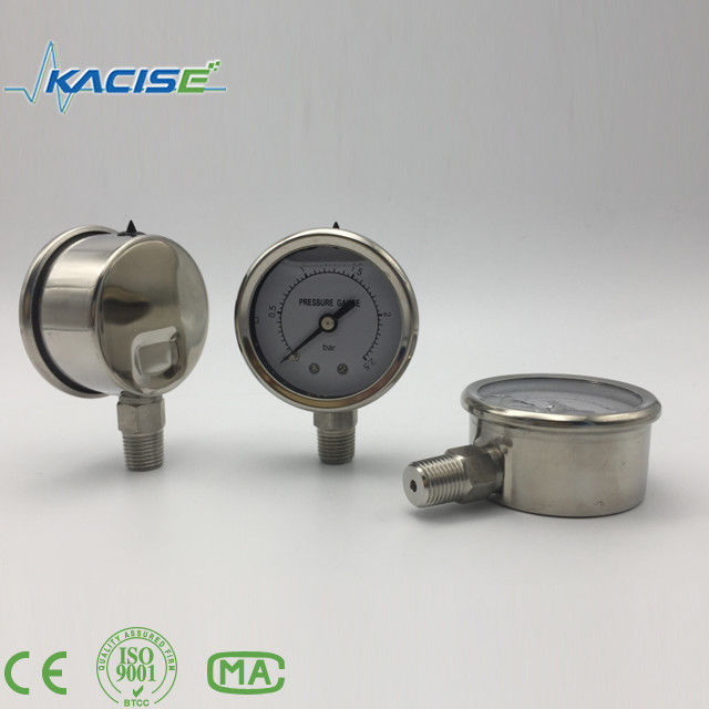 60mm 알루미늄 오일 가득한 LPG 질소 압력 측정기 고 점착성 및 부식성 매체