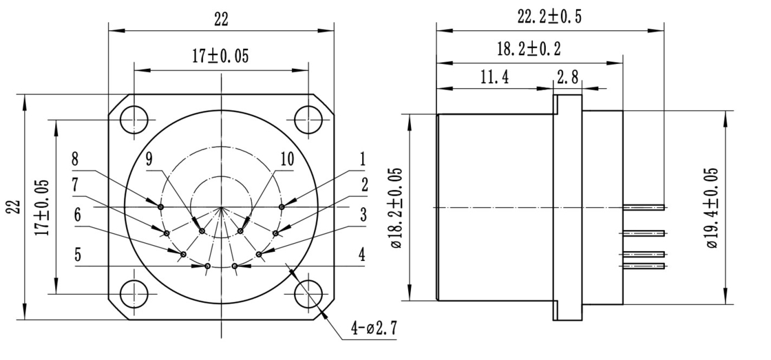 다양한 산업용의 액셀로로미터와 함께 다기능 소형 범위를 탐지하는 기기 F18.2mm X23mm 크기