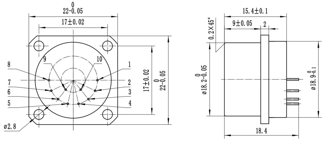 KSJB6 시리즈 쿼츠 가속도 측정 센서 K0/K1<20mg ±30g 범위 및 석유 필드에 대한 고온 저항성