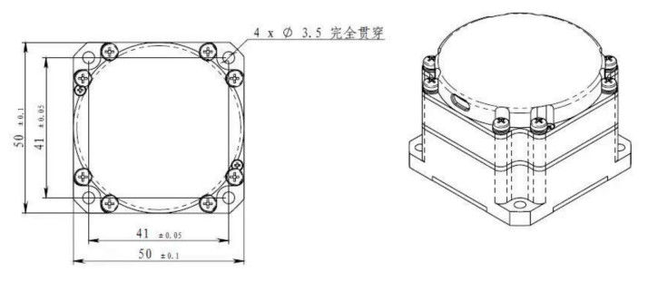 광섬유 자이로스코프 및 동적 범위 ±900°/s, 무작위 이동 ≤0.01°/h^1/2, 관성 시스템에서 편향 변동 ≤0.3°/h의 각도 속도 센서