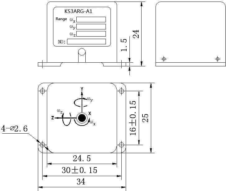 커스터마이징 가능한 대역폭 80Hz Mems 지로스코프 Mems 지로 광대 온도 범위 -45 ′′+80 °C 비선형성 ≤0.05 ′′%FR