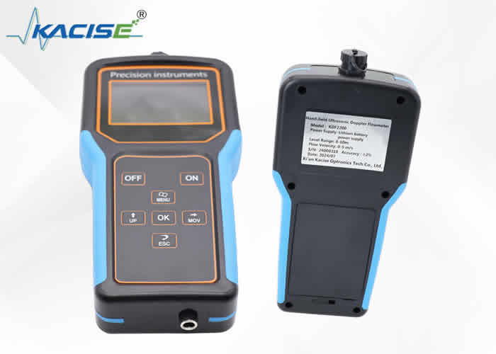 IP65/IP67 보호 등급 휴대용 도플러 흐름계, 데이터 저장 기능과 12V 재충전 리?? 배터리