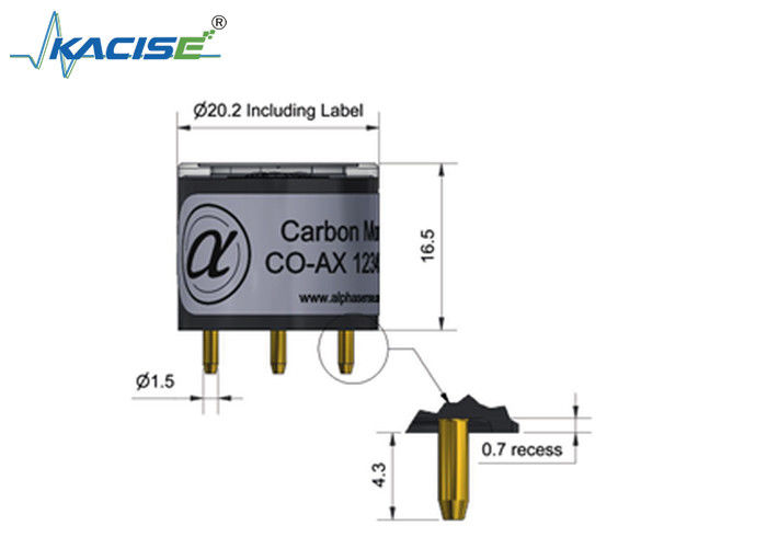 낮은 수소 교차 감도를 갖춘 CO-AX/CO-AX+ 전기화학 일산화탄소 센서