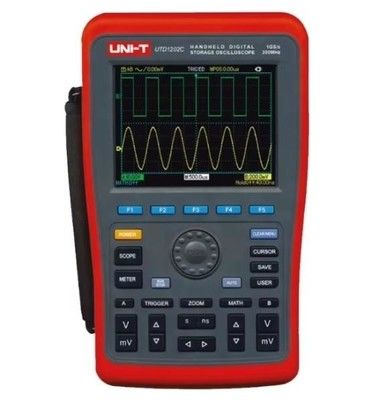 UNI-T UTD1202C 프로 휴대용 디지털 저장 오실로스코프 - 200MHz, 듀얼 채널, 컬러 디스플레이