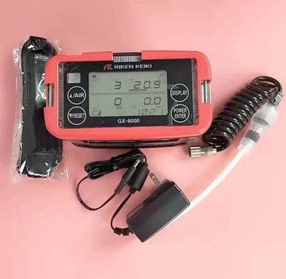 열전도성 디지털 LCD 디스플레이와 방수 구조를 갖춘 리켄 케이키 GX-8000 멀티 가스 탐지기