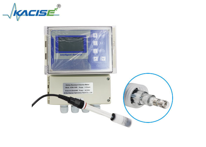 KSM-150B 벽에 장착된 잔류 염소 미터, 비막 센서 및 4-20mA 출력