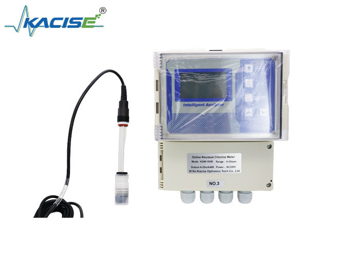 KSM-150B 벽에 장착된 잔류 염소 미터, 비막 센서 및 4-20mA 출력
