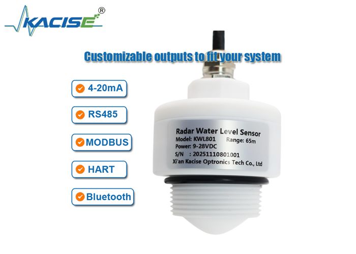 KWL801 비접촉 레이더 수면 수준 센서 76GHz-81GHz 주파수 범위 65m 측정 범위 및 ±1mm 정확도